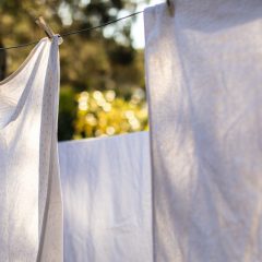 Wäsche auf der Wäscheleine
