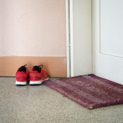 Fußmatte vor der Tür